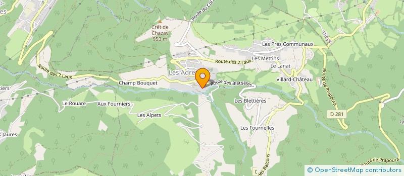 localisation de l'entreprise MONSIEUR FRANCOIS BOUSSUGES  LES ADRETS