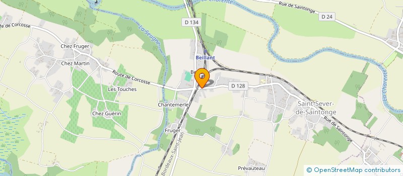 localisation de l'entreprise MONSIEUR FRANCOIS BOUYER  SAINT-SEVER-DE-SAINTONGE