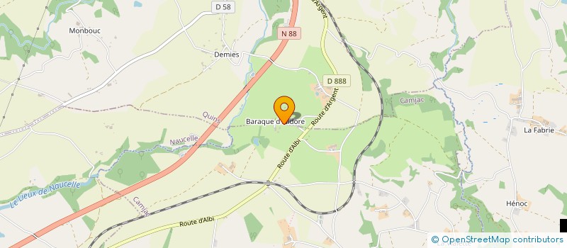 localisation de l'entreprise MONSIEUR FRANCOIS CANIVENQ  NAUCELLE