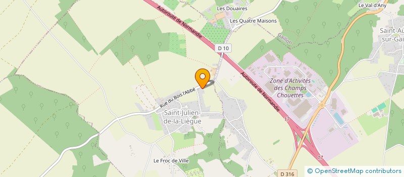 localisation de l'entreprise MONSIEUR FRANCOIS CARIOU  SAINT-JULIEN-DE-LA-LIEGUE