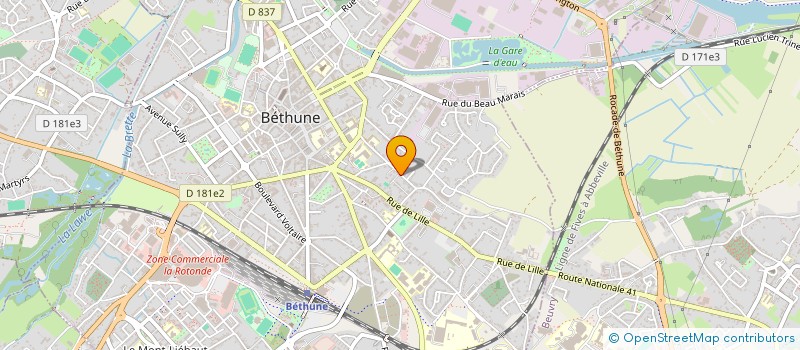 localisation de l'entreprise MONSIEUR FRANCOIS CARLE  BETHUNE