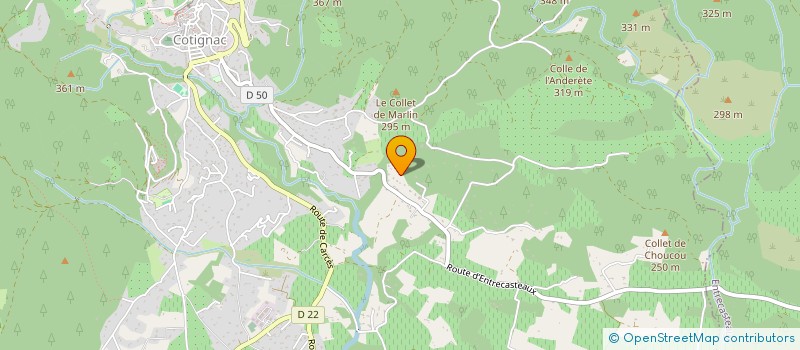 localisation de l'entreprise MONSIEUR FRANCOIS CAUVIN  COTIGNAC