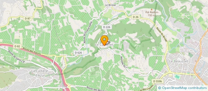 localisation de l'entreprise MONSIEUR FRANCOIS CHEVALIER à LE CASTELLET