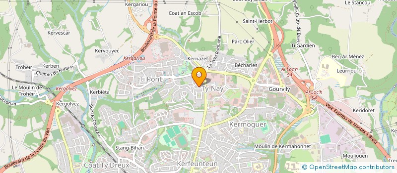 localisation de l'entreprise MONSIEUR FRANCOIS CONDETTE  QUIMPER