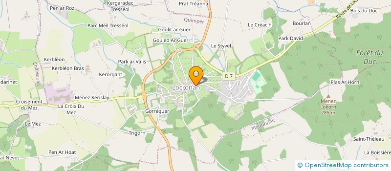 localisation de l'entreprise MONSIEUR FRANCOIS COUSTANS  LOCRONAN