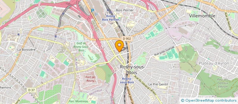 localisation de l'entreprise MONSIEUR FRANCOIS CUNY à ROSNY-SOUS-BOIS