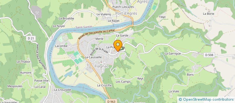 localisation de l'entreprise MONSIEUR FRANCOIS DOMERGUE  FLAGNAC