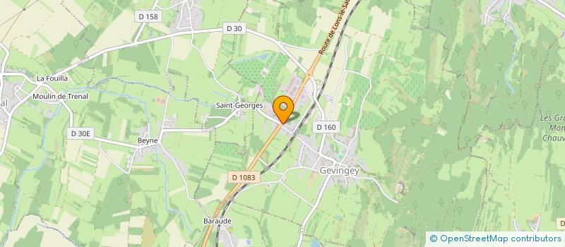 localisation de l'entreprise MONSIEUR FRANCOIS EVRARD  GEVINGEY