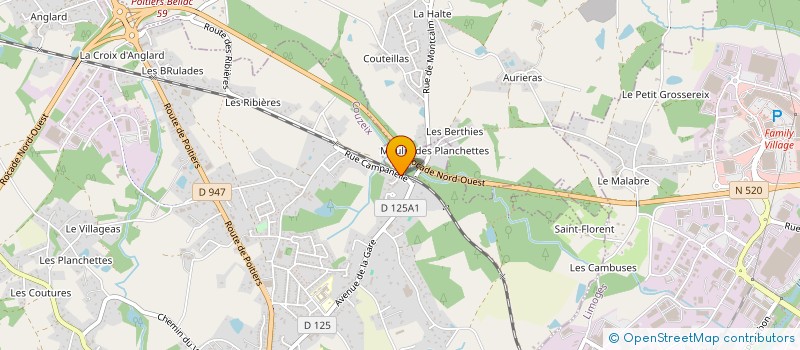localisation de l'entreprise MONSIEUR FRANCOIS FAVART à COUZEIX