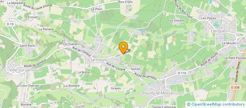 localisation de l'entreprise MONSIEUR FRANCOIS FLORY à PORTE-DES-PIERRES-DOREES