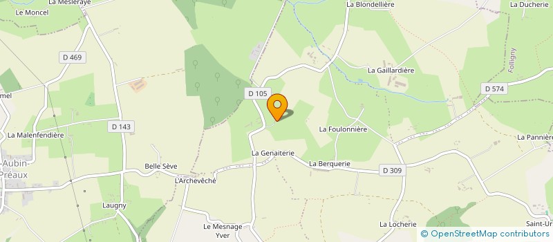 localisation de l'entreprise MONSIEUR FRANCOIS FOLLAIN  SAINT-JEAN-DES-CHAMPS