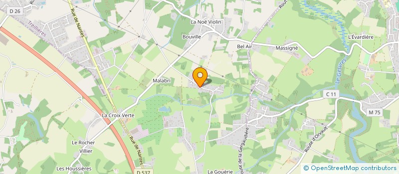 localisation de l'entreprise MONSIEUR FRANCOIS GALLARD  TREILLIERES