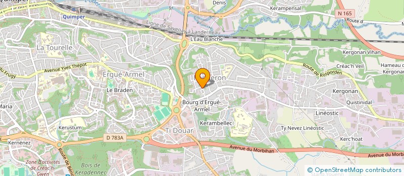 localisation de l'entreprise MONSIEUR FRANCOIS GRIOT à QUIMPER