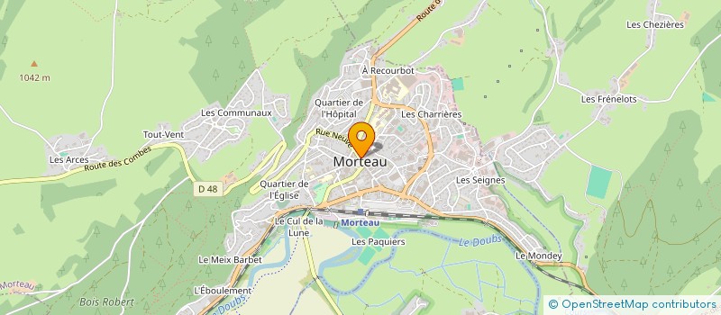 localisation de l'entreprise MONSIEUR FRANCOIS GROSJEAN  MORTEAU