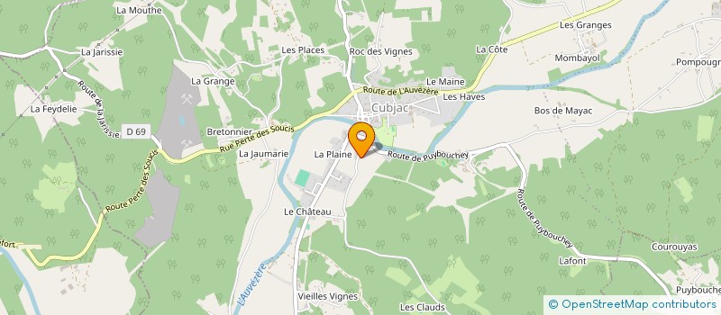 localisation de l'entreprise MONSIEUR FRANCOIS HAENSLER  CUBJAC-AUVEZERE-VAL D'ANS