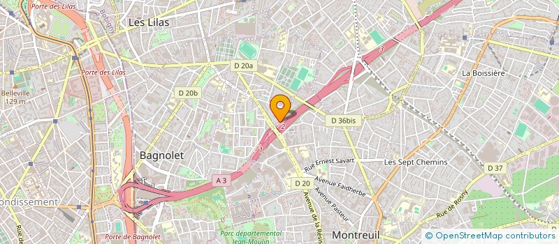 localisation de l'entreprise MONSIEUR FRANCOIS HUET à BAGNOLET