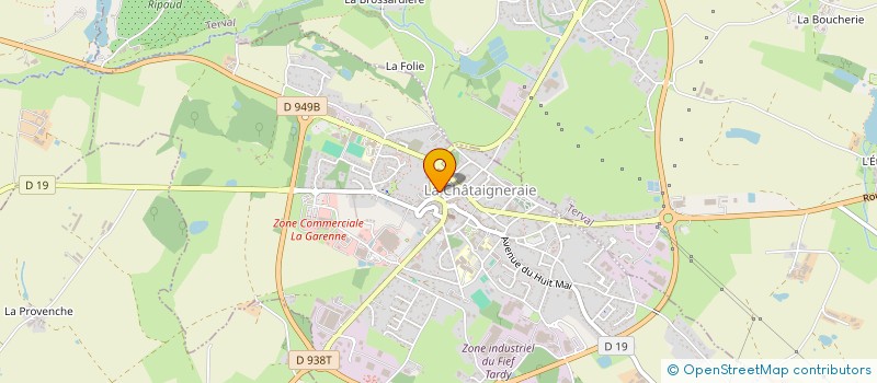 localisation de l'entreprise MONSIEUR FRANCOIS JAVOURAY  LA CHATAIGNERAIE