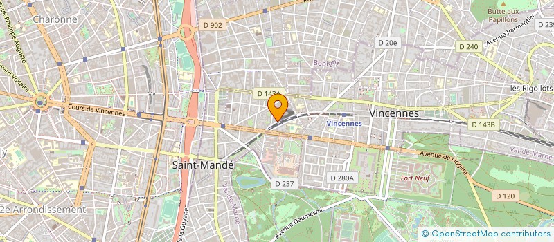 localisation de l'entreprise MONSIEUR FRANCOIS LANGRAND à VINCENNES