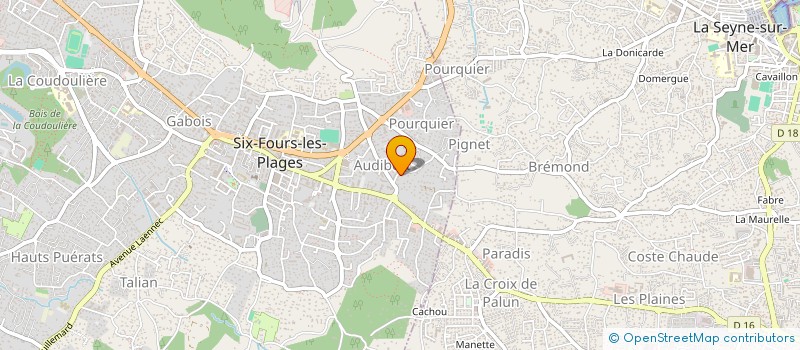 localisation de l'entreprise MONSIEUR FRANCOIS LAURIE à SIX-FOURS-LES-PLAGES