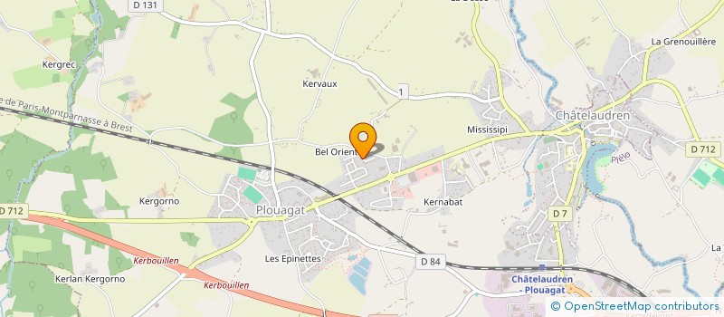 localisation de l'entreprise MONSIEUR FRANCOIS LE BRETON  CHATELAUDREN-PLOUAGAT