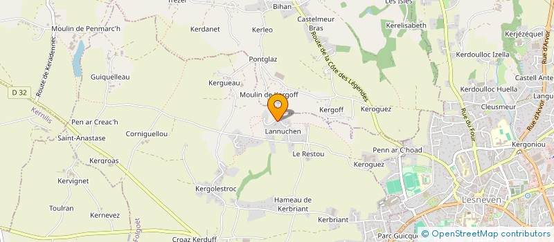 localisation de l'entreprise MONSIEUR FRANCOIS LE VOURCH  LE FOLGOET