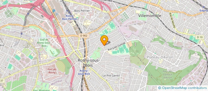 localisation de l'entreprise MONSIEUR FRANCOIS LEROUX à ROSNY-SOUS-BOIS