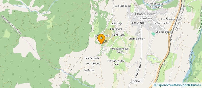 localisation de l'entreprise MONSIEUR FRANCOIS MALAVAL  CHATEAUROUX-LES-ALPES