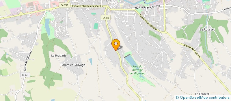 localisation de l'entreprise MONSIEUR FRANCOIS MARTY  GRAULHET