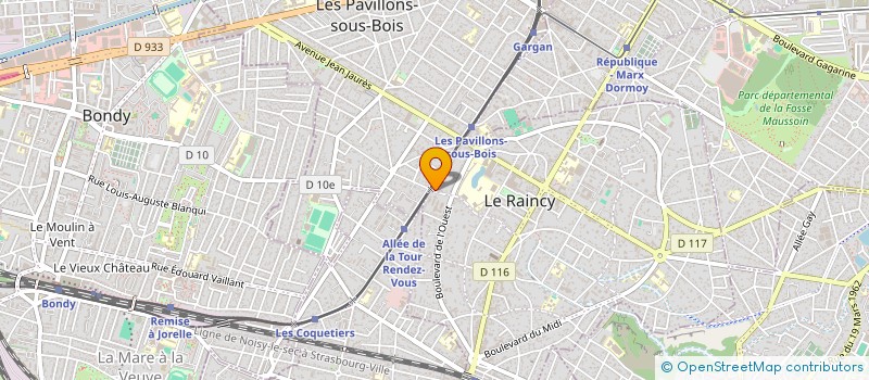 localisation de l'entreprise MONSIEUR FRANCOIS MATHIEU à LE RAINCY