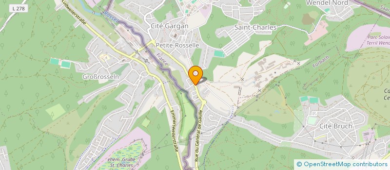 localisation de l'entreprise MONSIEUR FRANCOIS MERLO  PETITE-ROSSELLE