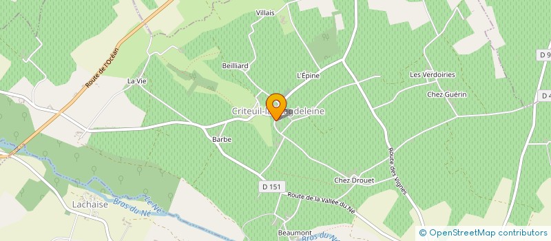 localisation de l'entreprise MONSIEUR FRANCOIS MESCHIN à CRITEUIL-LA-MAGDELEINE