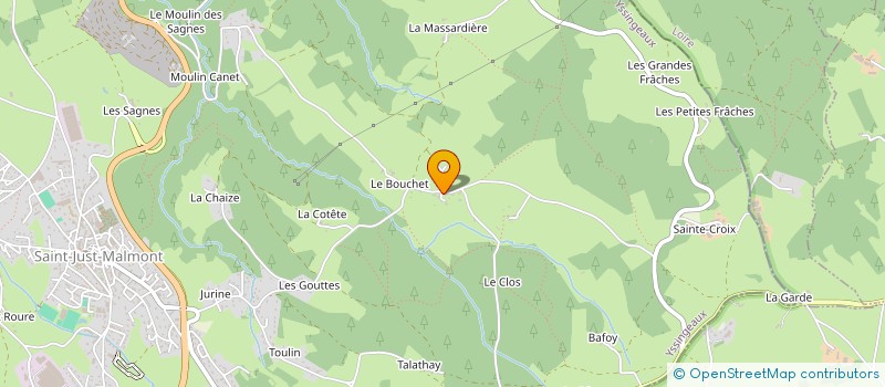 localisation de l'entreprise MONSIEUR FRANCOIS MINON  SAINT-JUST-MALMONT