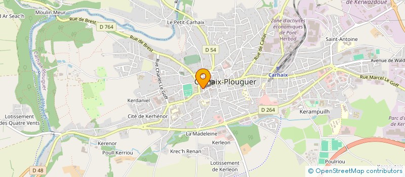 localisation de l'entreprise MONSIEUR FRANCOIS MOAL à CARHAIX-PLOUGUER