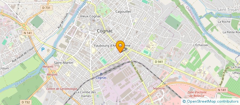localisation de l'entreprise MONSIEUR FRANCOIS MONNET à COGNAC