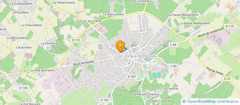 localisation de l'entreprise MONSIEUR FRANCOIS MOREAU  LE LOROUX-BOTTEREAU