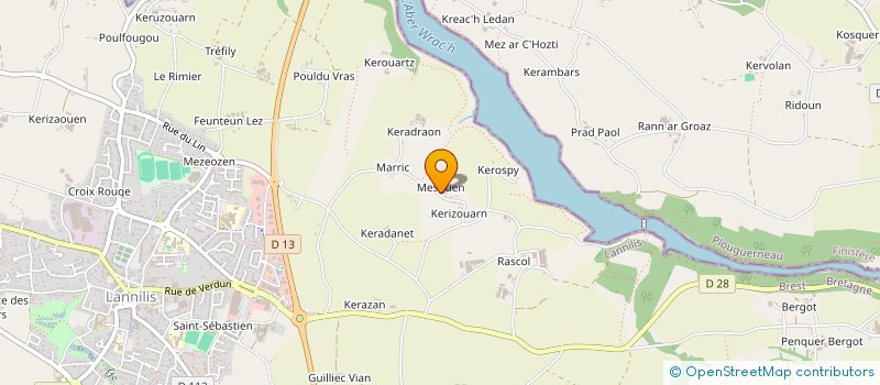 localisation de l'entreprise MONSIEUR FRANCOIS OULHEN  TREGLONOU