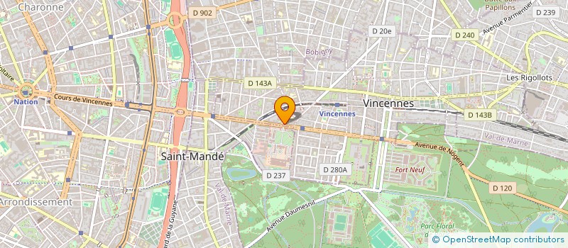 localisation de l'entreprise MONSIEUR FRANCOIS PAUMARD à VINCENNES