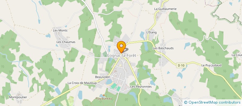 localisation de l'entreprise MONSIEUR FRANCOIS PITOUT  COGNAC-LA-FORET