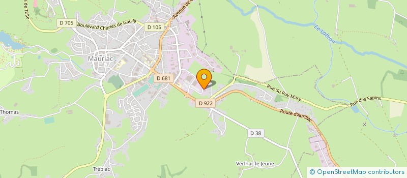 localisation de l'entreprise MONSIEUR FRANCOIS POUCHOT-CAMOZ-GANDORNE à MAURIAC