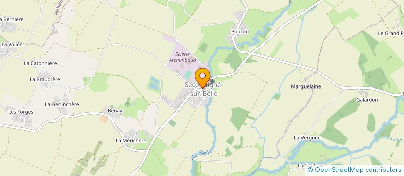 localisation de l'entreprise MONSIEUR FRANCOIS PRIMAUD  SECONDIGNE-SUR-BELLE