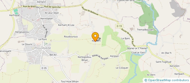 localisation de l'entreprise MONSIEUR FRANCOIS QUERE  PLOUZEVEDE