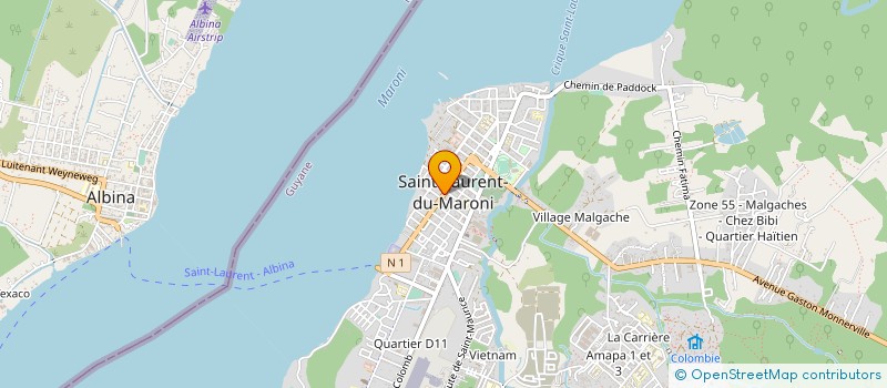 localisation de l'entreprise MONSIEUR FRANCOIS RIBEIRO à SAINT-LAURENT-DU-MARONI