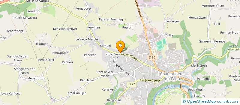 localisation de l'entreprise MONSIEUR FRANCOIS RIOU à CHATEAUNEUF-DU-FAOU