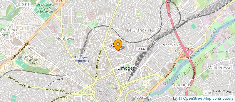 localisation de l'entreprise MONSIEUR FRANCOIS RONTE à LIMOGES