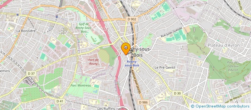 localisation de l'entreprise MONSIEUR FRANCOIS ROUX à ROSNY-SOUS-BOIS