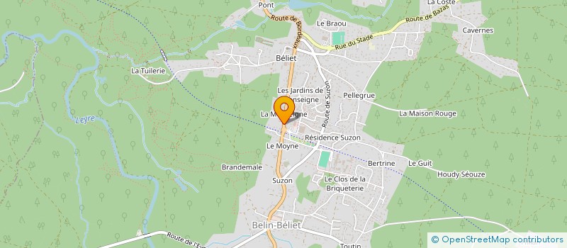 localisation de l'entreprise MONSIEUR FRANCOIS SAUGNAC  BELIN-BELIET