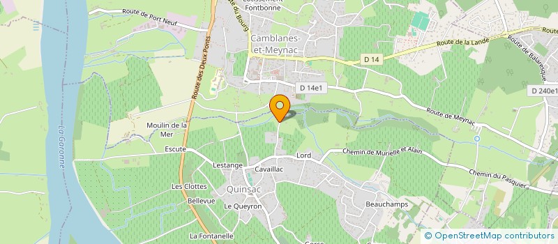 localisation de l'entreprise MONSIEUR FRANCOIS TANTET  QUINSAC