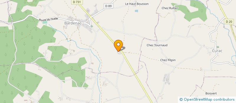 localisation de l'entreprise MONSIEUR FRANCOIS TESNIERE  BARDENAC