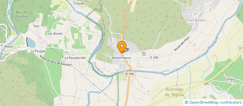 localisation de l'entreprise MONSIEUR FRANCOIS THIBON à CHANDOLAS