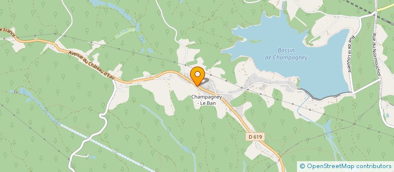 localisation de l'entreprise MONSIEUR FRANCOIS THIEBAUD  CHAMPAGNEY